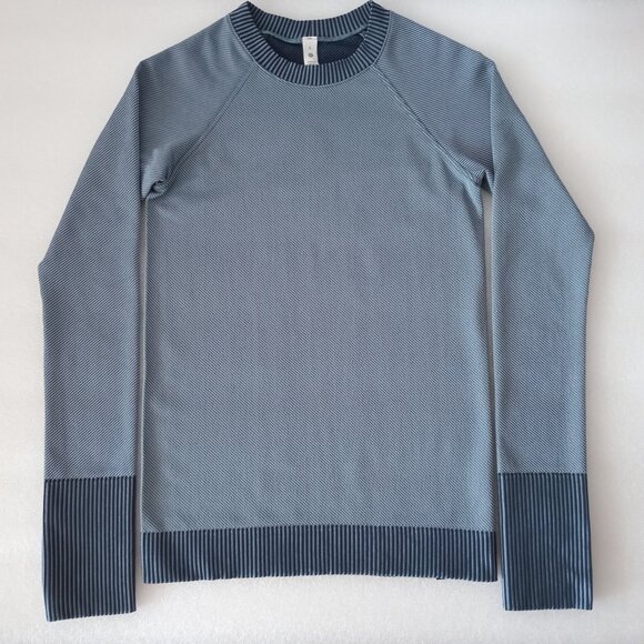 Lululemon Women's Rest Less Sweatshirt Long Sleeve Top Ribbed Textured Sz 2 - Picture 4 of 9